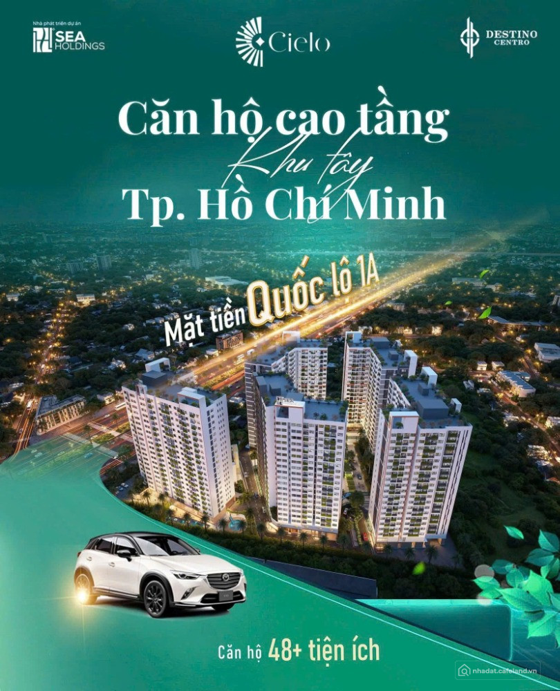 300 triệu trả trước sở hữu căn hộ 2PN hiện đại- mặt tiền QL1A- Hỗ trợ vay