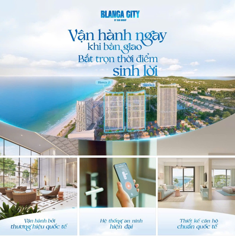 BLANCA CITY BOOKING TÒA B6 | B7 VIEW BIỂN 100% VẬN HÀNH BỞI KS 5 SAO QUỐC TẾ