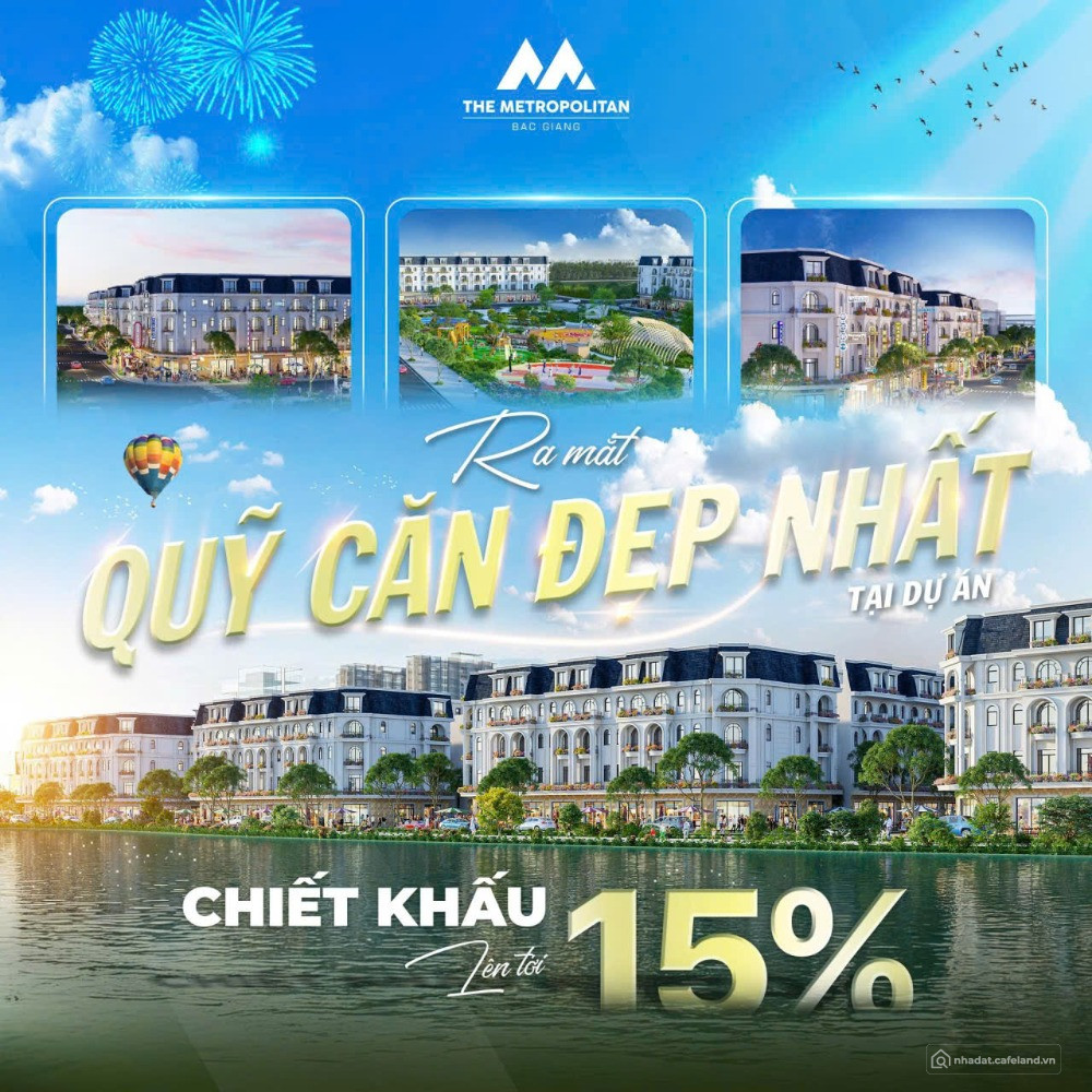 Đất Nền The Metropolitan Bắc Giang: Đầu tư thanh khoản cao, chiết lên tới 8%