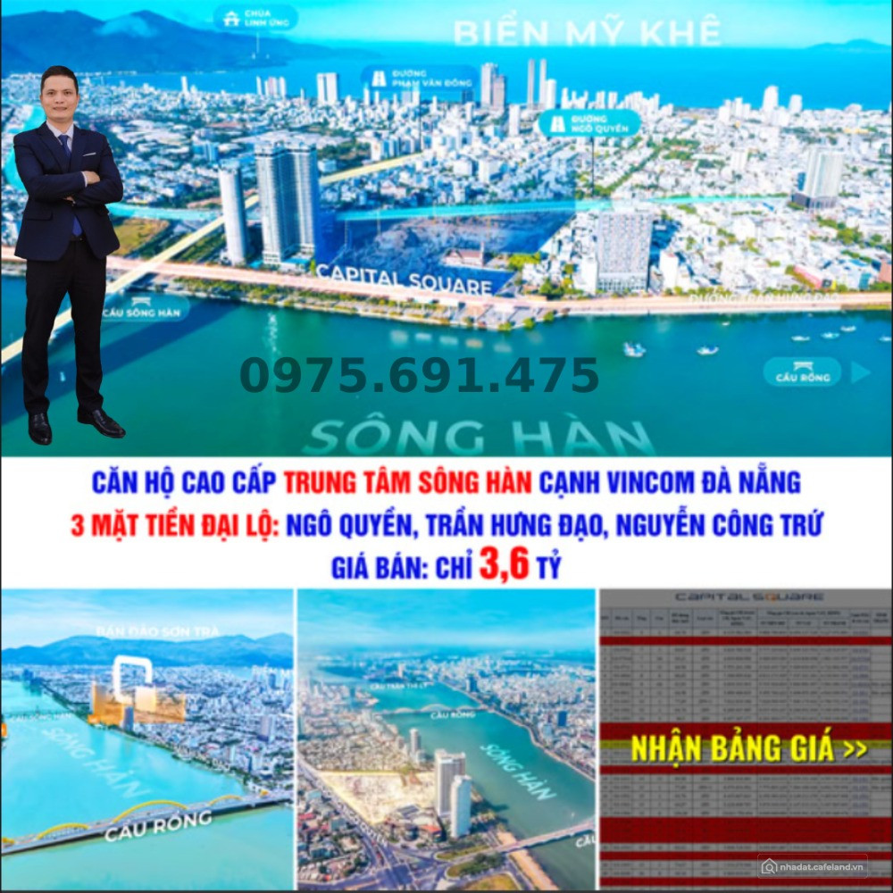 CHÍNH CHỦ CẦN BÁN CĂN 2PN - VIEW CẦU RỒNG - CAPITAL SQUARE- SỔ VĨNH VIỄN