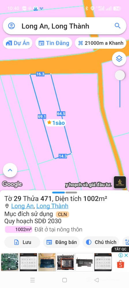 Bán 1 Sào Đất Vàng Gần Sân Bay Quốc Tế Long Thành - Cơ Hội Đầu Tư Đỉnh Cao