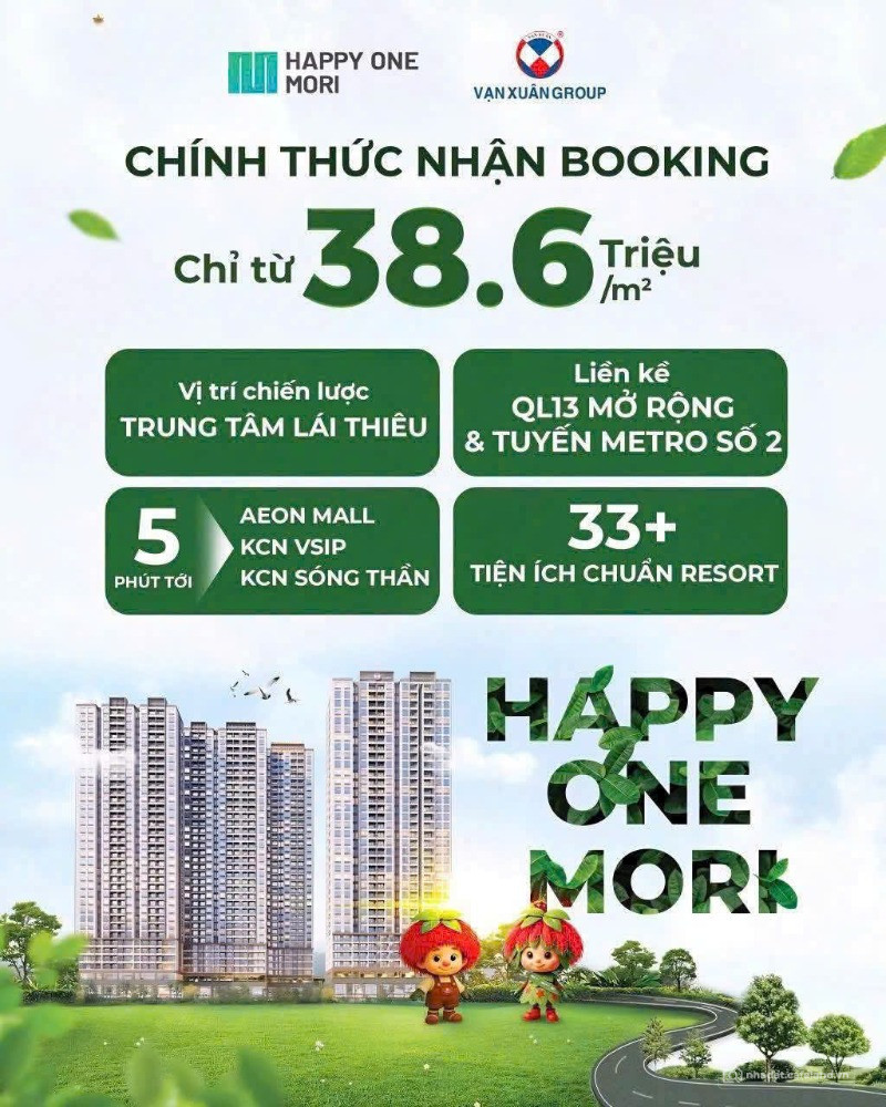 Happy one mori Lái Thiêu - giá từ 1,4 tỷ/ căn