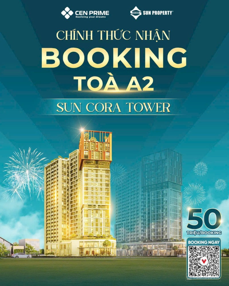 Nhận booking chọn căn ưu tiên Sun Cora Đà Nẵng toà A2 chiết khấu cao