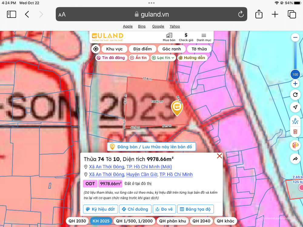 Bán đất tại Xã An Thới Đông TPHCM .