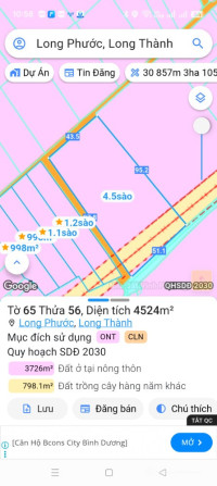 ĐẤT 4524m SIÊU ĐẸP LONG PHƯỚC - LONG THÀNH: VỊ TRÍ VÀNG, KẾT NỐI LỚN - GIÁ 11.5T
