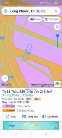 Bán gấp – 215m2 (80m2 thổ cư) Phường Tam Long – Tp hcm – giá chỉ 1,95 tỷ