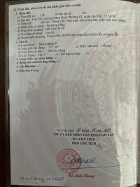 Cần bán gấp mảnh đất dãy nhà trọ ở Gò Vấp chính chủ