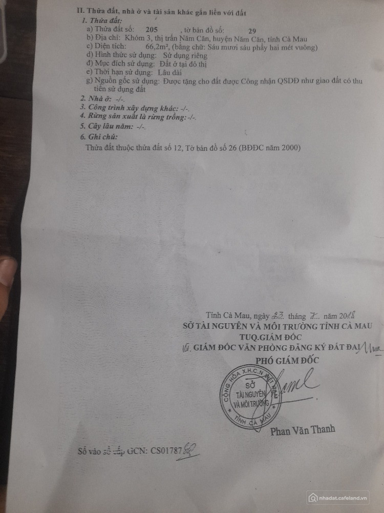 Bán nhà đất ở thổ cư đầy đủ giá mềm... Do cần chuyển nhà...