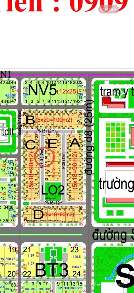 Bán 1 lô đất dự án HUD Long Thọ Phước An Nhơn trạch Đồng Nai 108m2 chỉ 1.950 tỷ