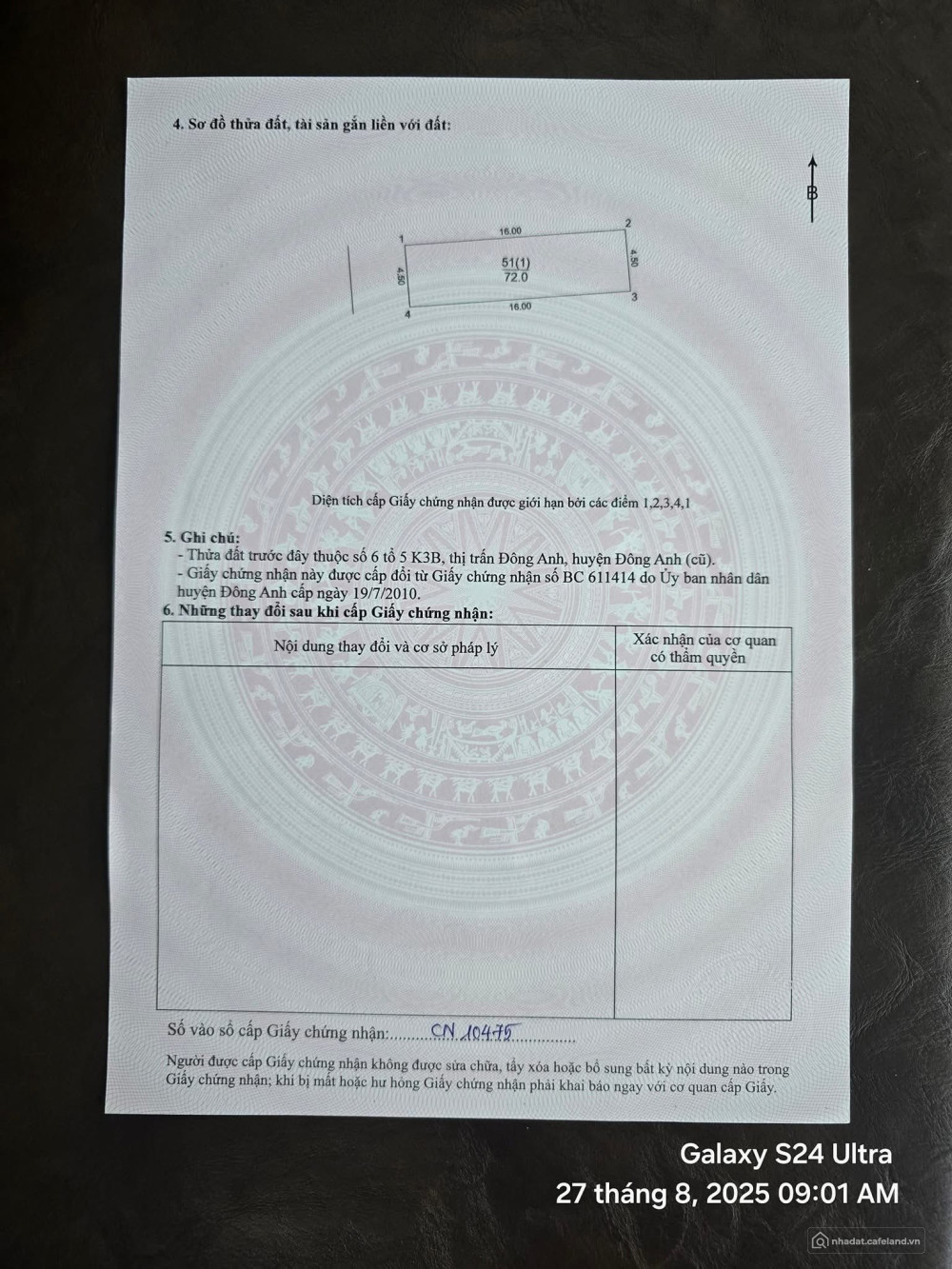 Chính chủ gửi bán 72m Tổ 19 TTĐA
