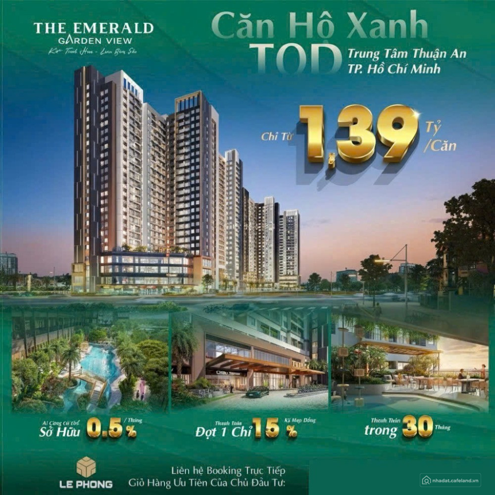 CHỈ VỚI 200TR SỞ HỮU CĂN HỘ CHUẨN RESORT VỚI KHÔNG GIAN XANH-TOD