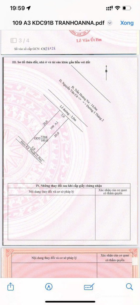 BÁN CẶP NỀN MẶT TIỀN ĐƯỜNG TRẦN HOÀNG NA ĐOẠN KDC 91B , VỊ TRÍ THUẬN LỢI KINH DO