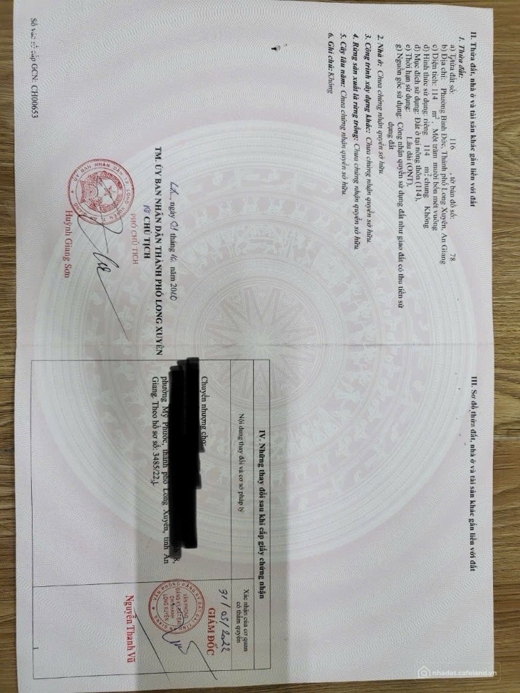 Cần bán nền lộ nhựa 4m, 100% thổ cư