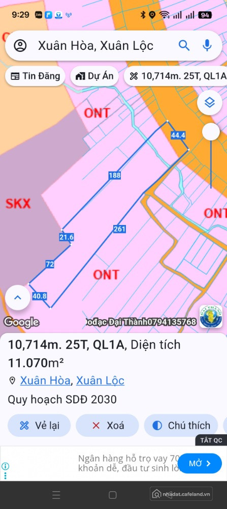 MẶT TIỀN QUỐC LỘ 1A ĐỒNG NAI - BÁN GẤP 1.1 HÉC TRONG THÁNG!