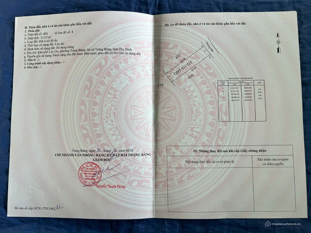 Tôi Có Miếng Đất Cần Bán Ở đường Bùi Thanh Vân(dt114m)giá 950tr