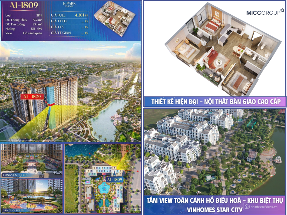 Căn Góc 3PN Tầng 18 Tại Vinhomes Thanh Hoá. Tầm Nhìn Toàn Cảnh Trung Tâm