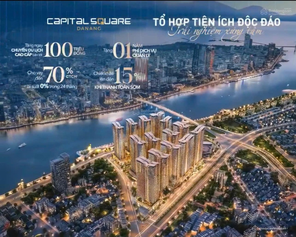 Bán Căn Hộ 2 PN + 1,Capital Square - View Sông Hàn , Tiện Ích Trung Tâm ,