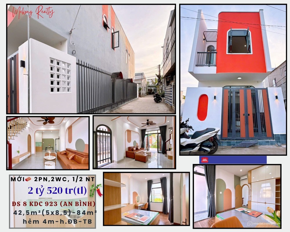 𝐍𝐇𝐀̀ 𝐌𝐎̛́𝐈_GÓC 1 lầu 2PN có hẻm đậu OTO nhánh KDC 923 gần chợ Nổi_ 𝐆𝐈𝐀́ 2,52tỷ