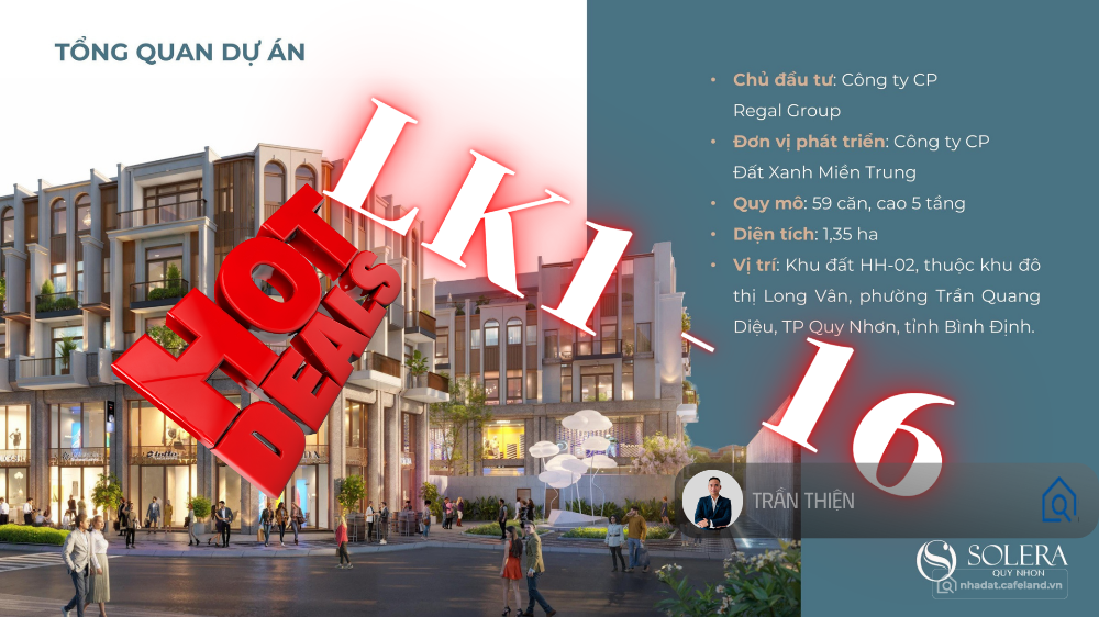 SHOPHOUSE SOLERA QUY NHƠN – VỊ TRÍ TRUNG TÂM – GIÁ ĐẦU TƯ – PHÁP LÝ RÕ RÀNG