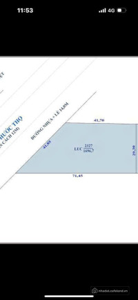 BÁN 1696m2 ĐẤT MẶT TIỀN ĐƯỜNG LÊ PHƯỚC THỌ ( Lộ 40M ) , GẦN SIÊU THỊ AEON