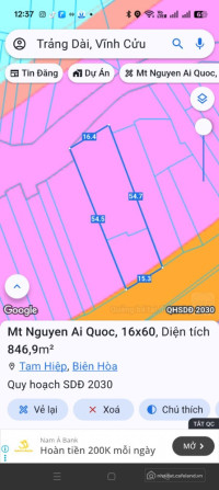 Bán mặt tiền Nguyễn Ái Quốc 844m Đang kinh doanh