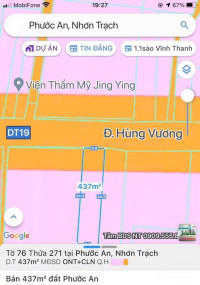 BÁN GẤP ĐẤT 430m MẶT TIỀN ĐƯỜNG HÙNG VƯƠNG, NHƠN TRẠCH - DIỆN TÍCH LỚN, THỔ CƯ