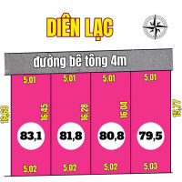 BÁN 4 LÔ LIÊN KỀ DIÊN LẠC ĐƯỜNG BẾN CÂT FULL THỔ CHỈ 1TỶ2