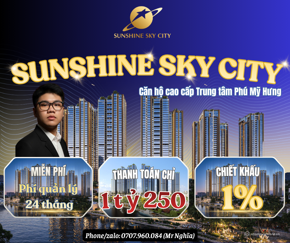  TỪ 1 TỶ 250 Có ngay CĂN  3 PN trung tâm PHÚ MỸ HƯNG. CHO THUÊ 30TR.