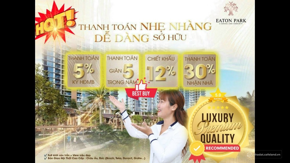 Chủ nhà Eaton Park - tháp A5.1x.08 - căn góc 2PN - bán gấp nhà đi Mỹ