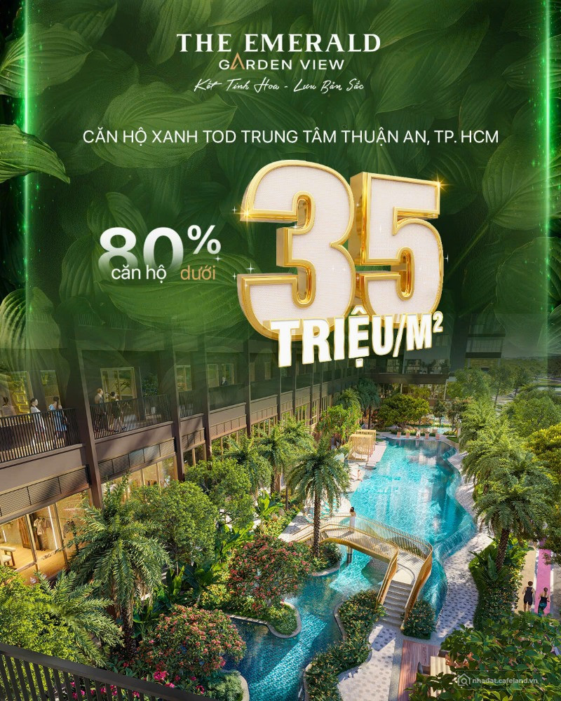 The Emerald Garden View - 80% giỏ hàng dưới 35 triệu - TT chỉ 0,5%/tháng