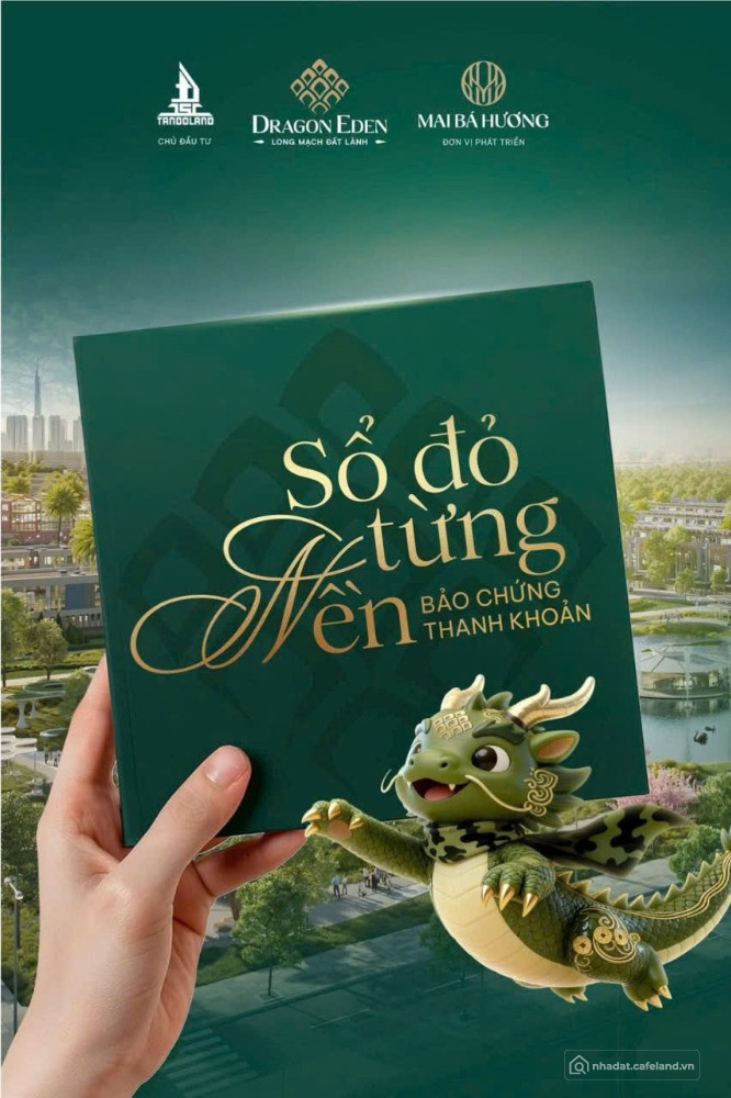 Chỉ 1tỷ2 sở hữu ngay đất nền sổ sẵn Khu Đô Thị mới Võ Văn Kiệt Dragon Eden