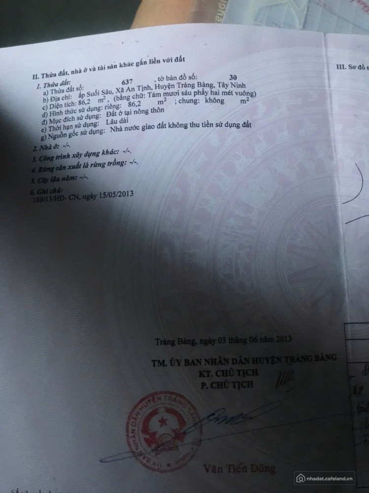 Bán nhà lô góc ngã 4 Trong khu tái định cư