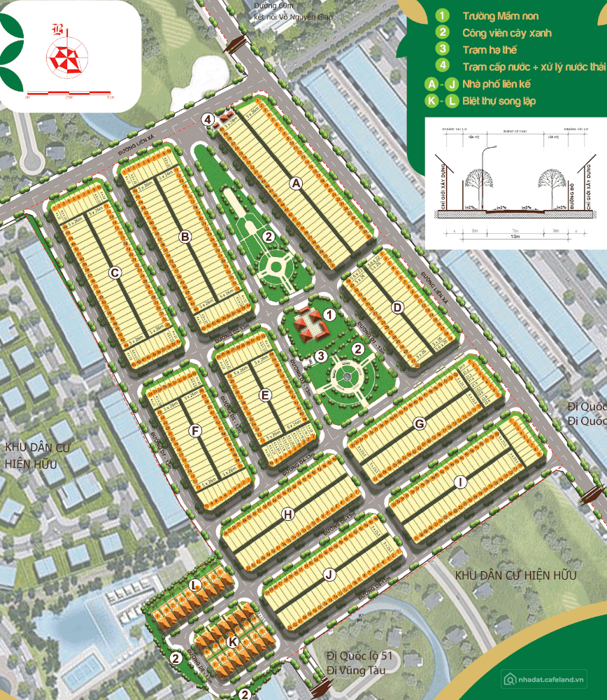 Biên Hoà Golden Tow Đất Xanh (KDC Phú An) Tam Phước kế bên Kim Oanh