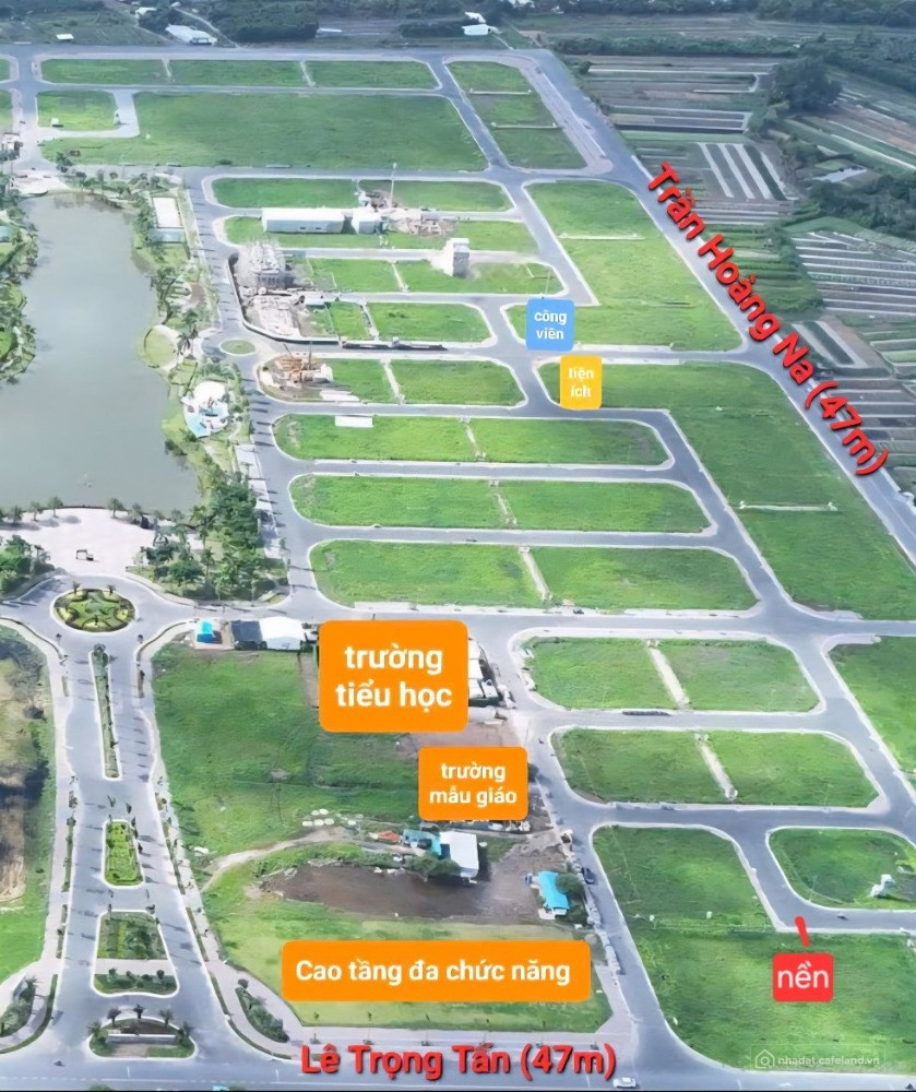 Bán nền thổ cư sổ hồng gần công viên khu Nam Long 2, Cái Răng, Cần Thơ