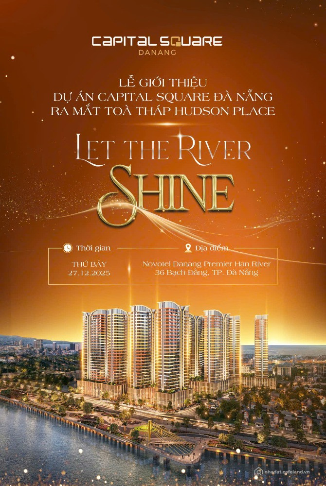 𝐂𝐀𝐏𝐈𝐓𝐀𝐋 𝐒𝐐𝐔𝐀𝐑𝐄: CHÍNH THỨC NHẬN BOOKING tòa view sông -pháo hoa.