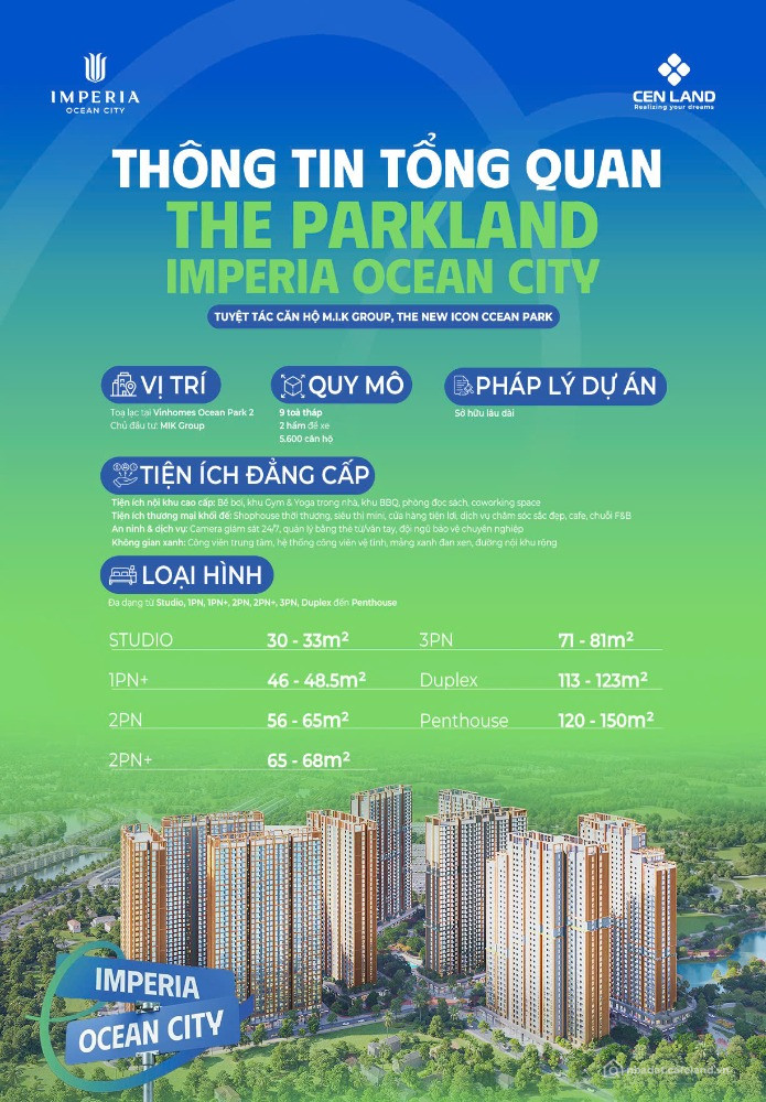 THE PARKLAND – TÀI SẢN 2 TRONG 1: Ở SANG + KHAI THÁC DÒNG TIỀN