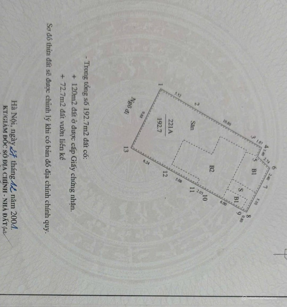 Có 124 triệu/m2 đất ngã tư: Lò Đúc- Kim Ngưu- Trần Khát Chân