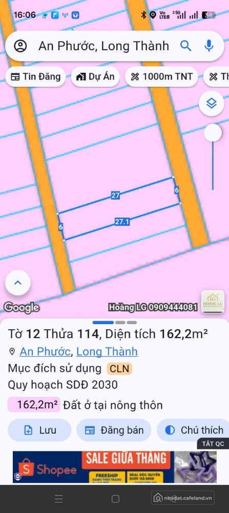 bán đất An Phước ngay chợ An Bình, cách Đường Phùng Hưng 100m