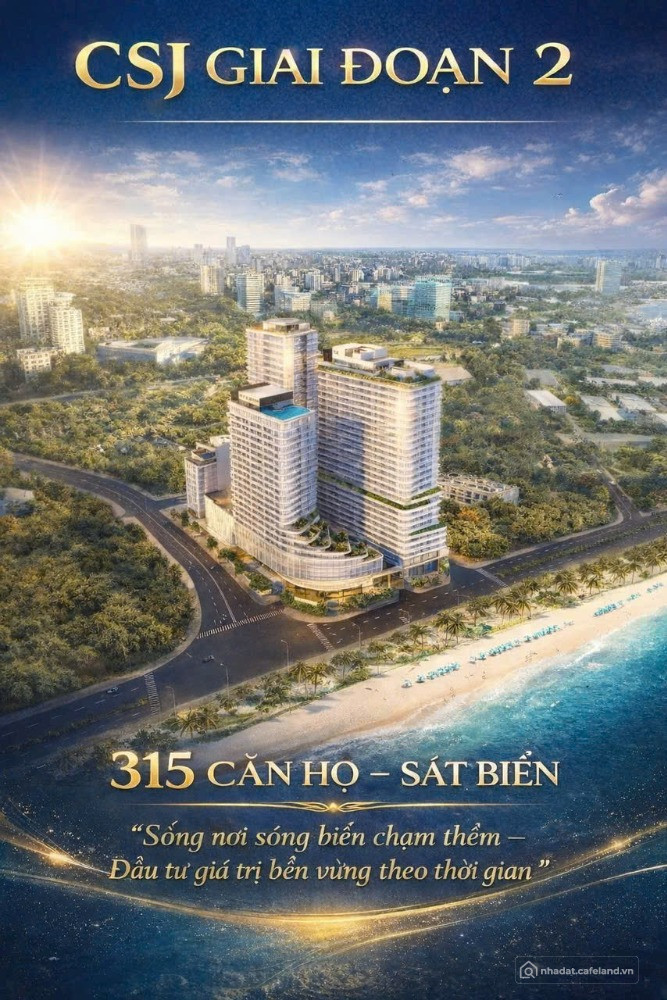 CSJ TOWER GIAI ĐOẠN 1 – CĂN 1PN FULL NỘI THẤT CAO CẤP | SÁT BIỂN BÃI SAU