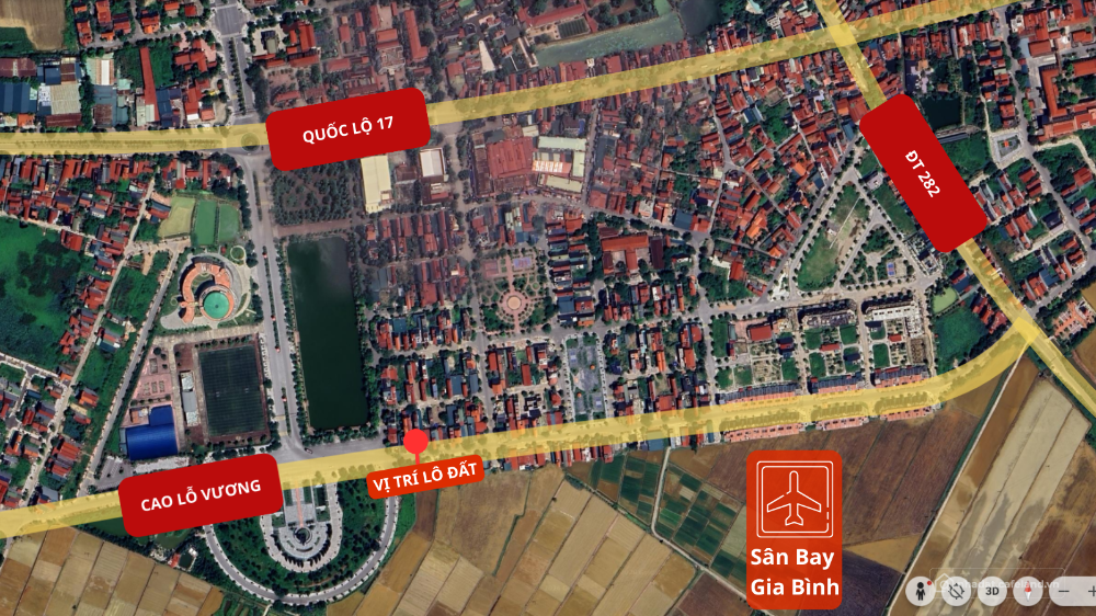 Chuyển nhượng lô đất mặt đường Cao Lỗ Vương , Gần Tượng đài Gia Bình