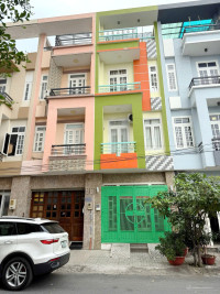 Nhà mới 4 tầng mặt đường số KDC Bông Sao P5Q8. Giá: 11 tỷ 880 triệu