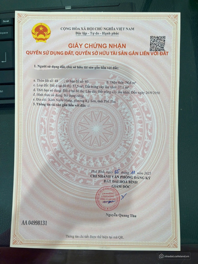 Lô đất 6xx triệu – cách resort 5 sao sakana chỉ vài phút