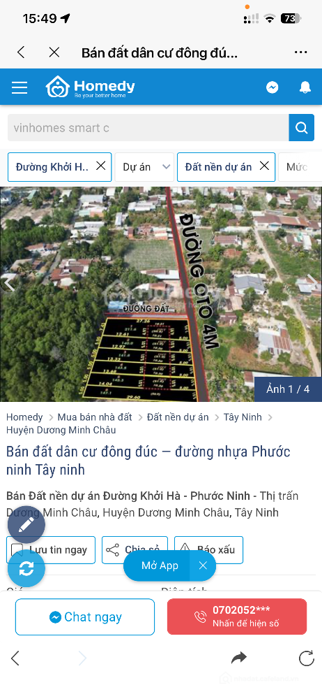 Bán đất khu dân cư đông đúc - Phước ninh -Tây ninh giá chỉ từ 299 triệu