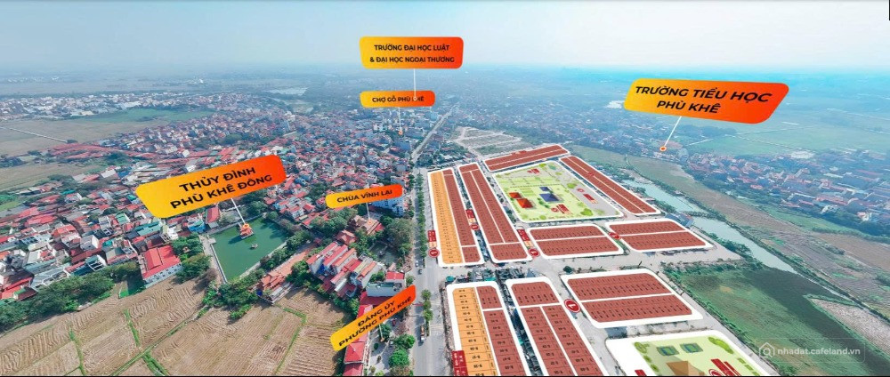 Khu đất nền Tam Giác Phù Khê nằm trong tổng thể khu đô thị Phù Khê, Bắc Ninh