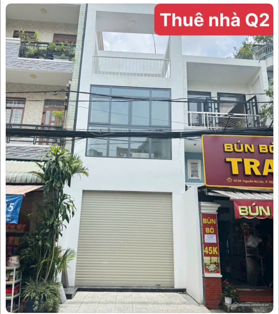 Cho thuê nhà mặt tiền đường Nguyễn Bá Lân, phường Thảo Điền, Quận 2