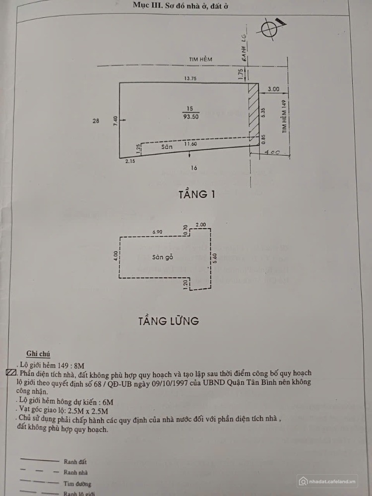 BÁN NHÀ GÓC 2 HẺM 8 M - 3,5M - 149/XX LŨY BÁN BÍCH - 87M2 - 11 TỶ