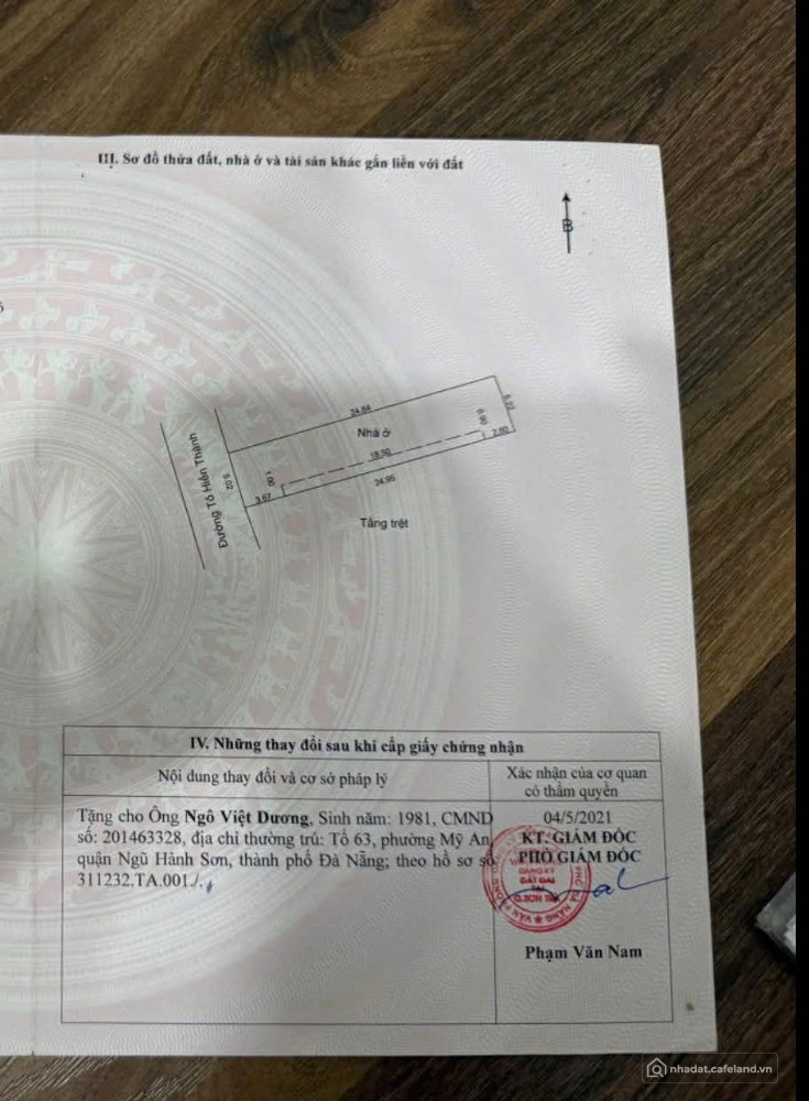 Bán nhà mặt tiền Tô Hiến Thành, cách biển 200m, gần ngay trung tâm du lịch An th