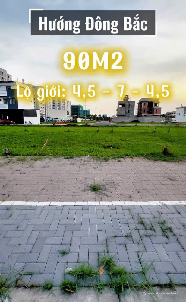 Nền thổ cư hướng đông bắc giá rẻ khu Nam Long II Central Lake