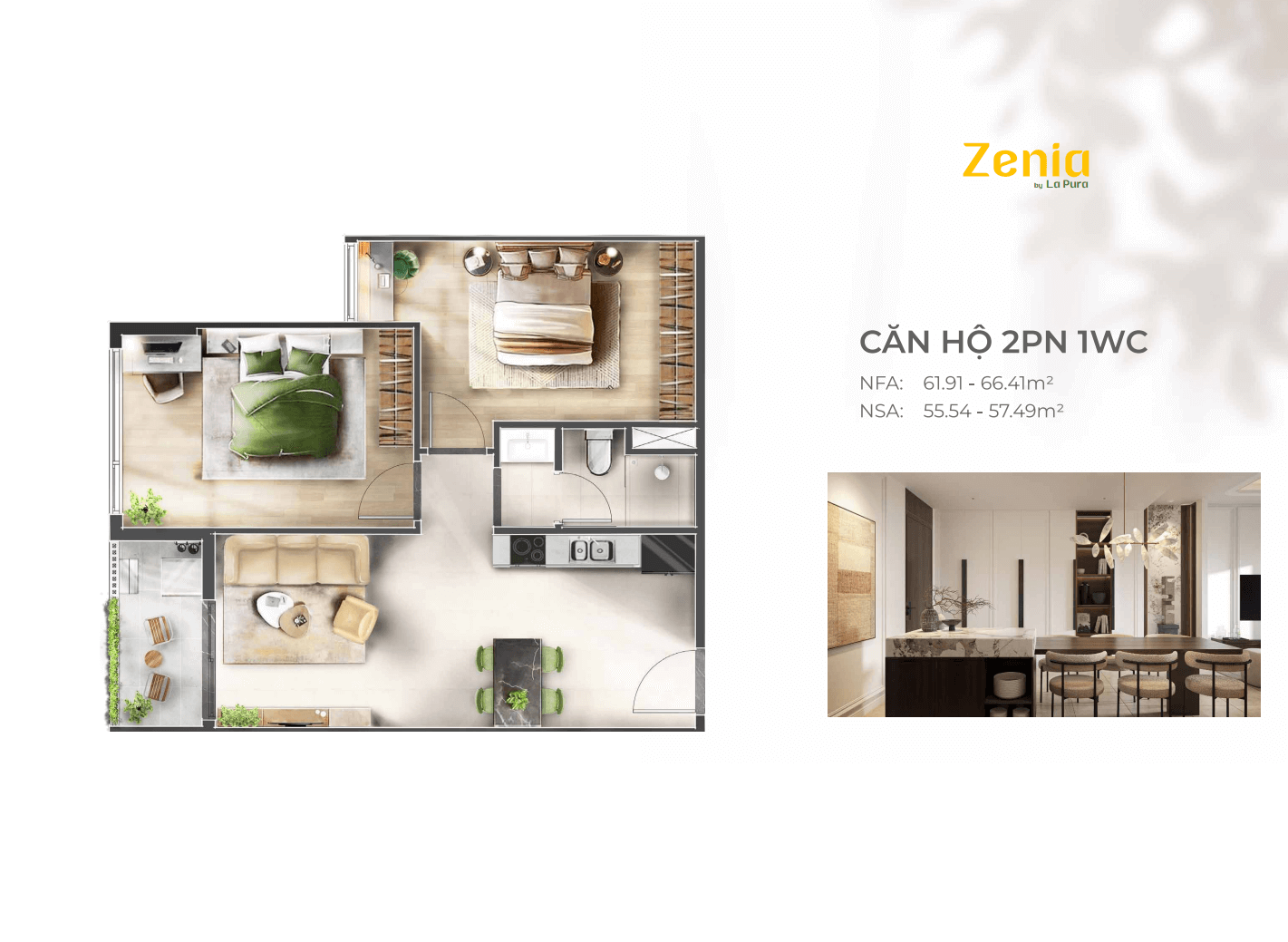 Bán căn hộ 3PN La Pura QL13 Thuận An tháp A2