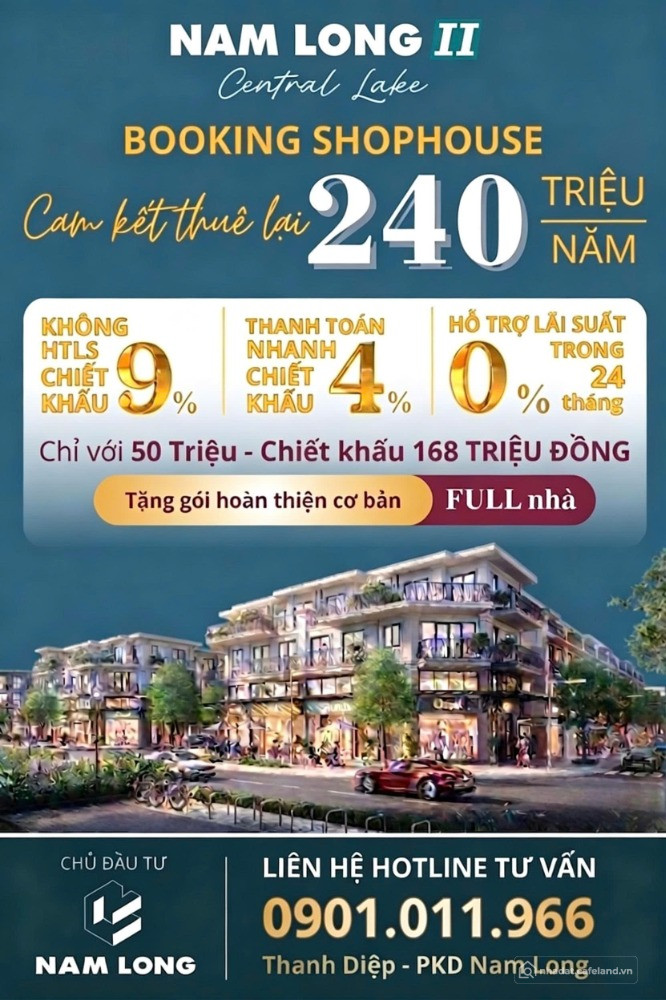 Booking shophouse Nam long II nhận nhà cho thuê liền tay 20tr/tháng